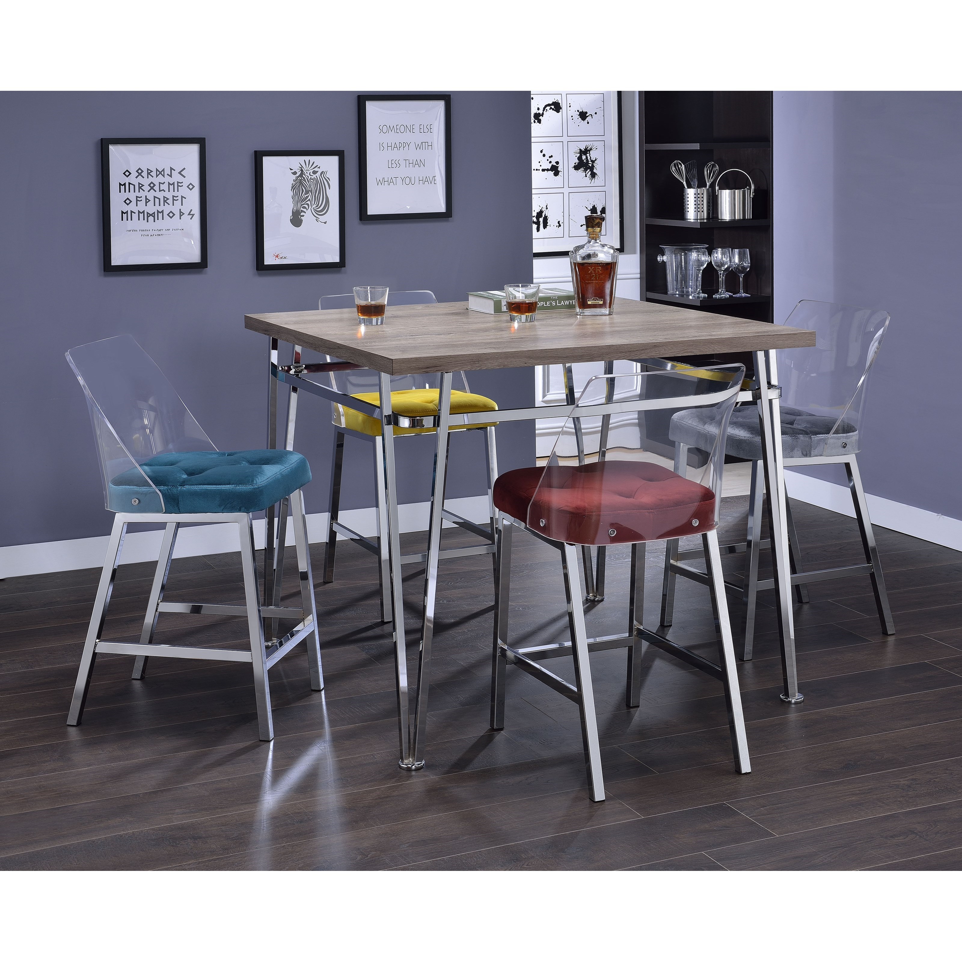 Acme Furniture Nadie II Contemporary Counter Height Chair with